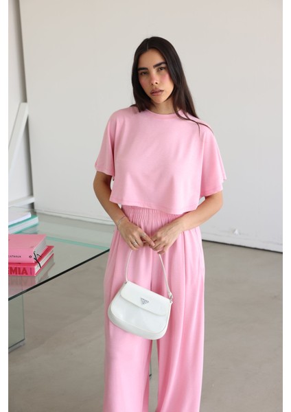 Yarasa Kol Crop Bluz