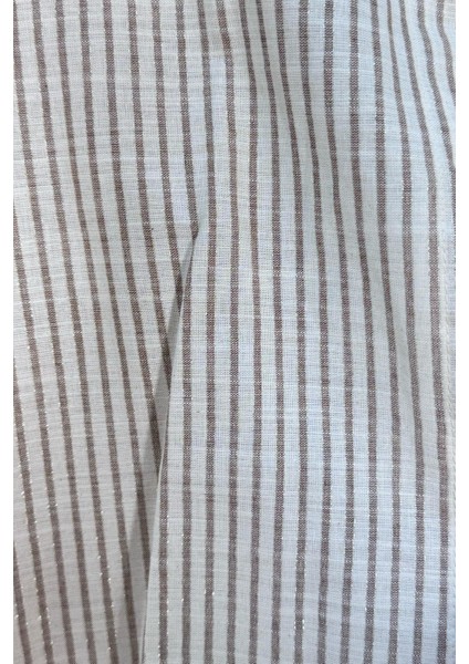 Çizgili ve Simli Uzun Pamuk Viskon Gömlek 2730 fiyatları