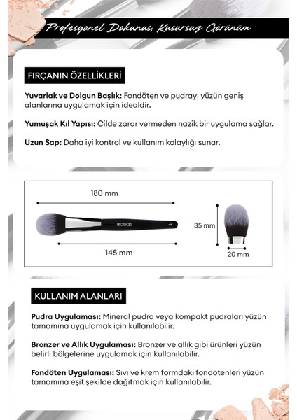 Pudra Fırçası Cre'ars Powder Finish Brush #111 fiyatları