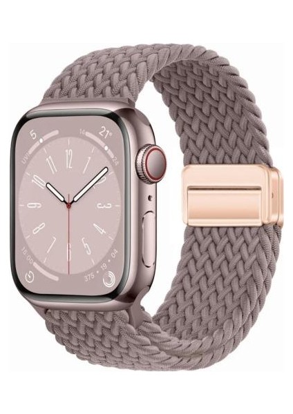 Apple Watch 10 46MM Hasır Örgü Tasarım KRD134 Kordon