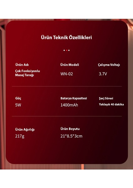 Hairglow Şarjlı Saç Bakım ve Masaj Tarağı - Bakım Yağı Hazneli