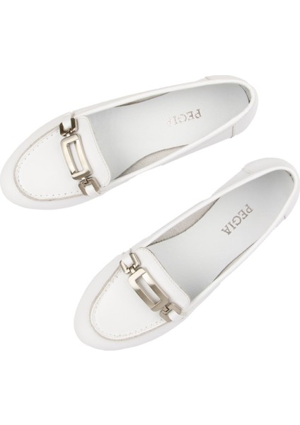 Hakiki Deri Tokalı Kadın Loafer DG6045 modelleri