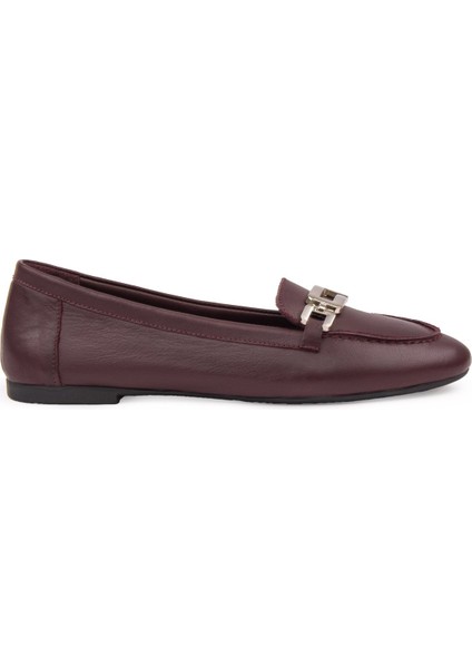 Hakiki Deri Tokalı Kadın Loafer DG6045