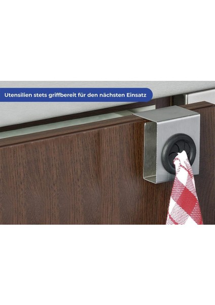 Mutfak Kapı Askısı – Paslanmaz Çelik, Delme Gerektirmez, Havlu ve Bez Askısı, 5 x 6 x 4 cm indirimleri
