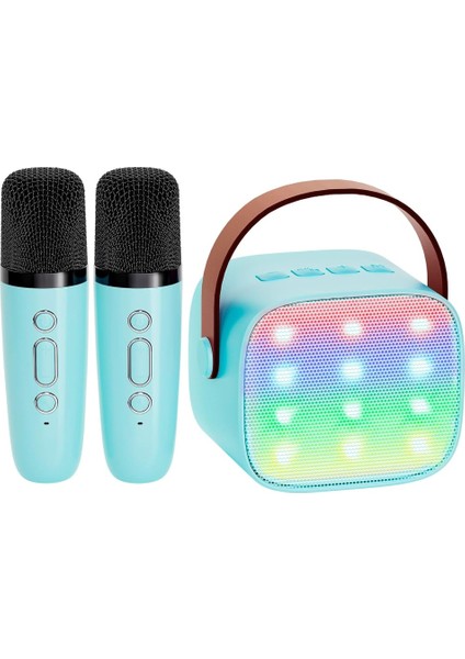 Renkli Işıklar ile Taşınabilir Mikrofon Hepsi Bir Arada Bluetooth Ses (Yurt Dışından)