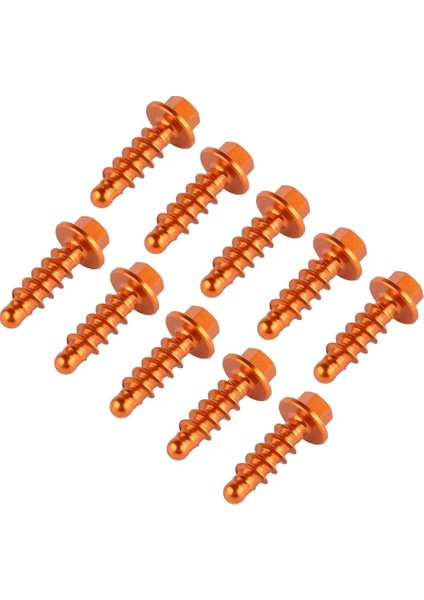 Civata Klavuz Vida Seti - 10 Parça - Turuncu (Ktm 04-25 Husqvarna 14-25 Gasgas 21-25 Uyumlu)