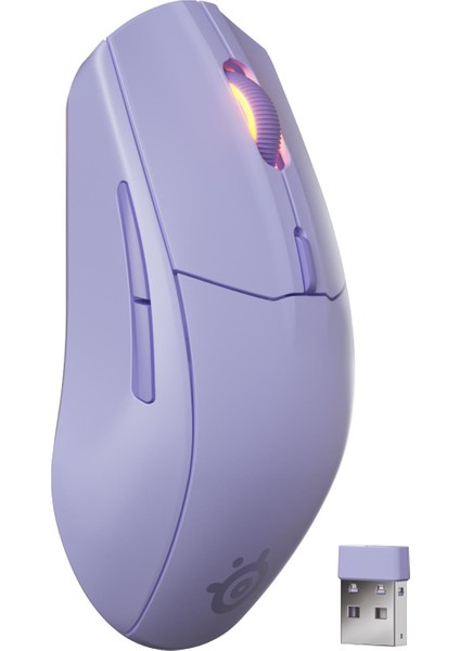 Rival 3 Wireless Gen 2 Gaming Mouse - 2.4ghz ve Bluetooth Bağlantı - Lila