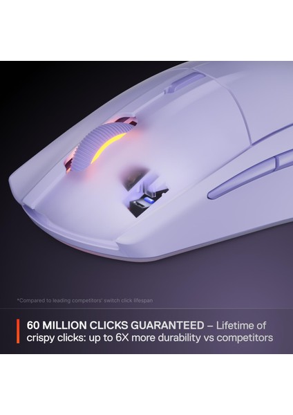 Rival 3 Wireless Gen 2 Gaming Mouse - 2.4ghz ve Bluetooth Bağlantı - Lila