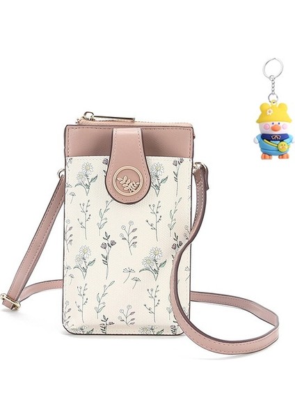 Tatlı Bayan Para Çanta Omuz Crossbody Çanta Baskılı Cep Telefonu Çantası Kadın Cüzdanı (Yurt Dışından)