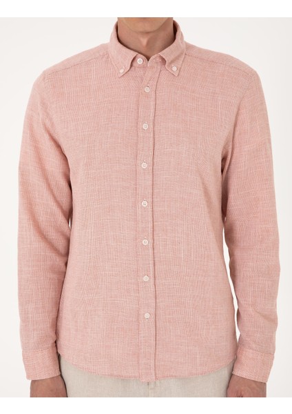Erkek Mercan Regular Fit Uzun Kollu Gömlek 50307133-VR186