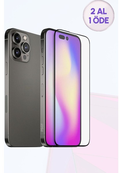 Apple iPhone Uyumlu Tam Kapatan Tamperli Cam Ekran Koruyucu Kırılmaz Cam