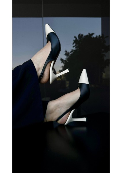 Elenor Renk Kontrastlı Stiletto