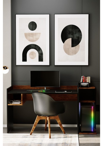 Çalışma Masası 155X60CM Yan Konsollu Çalışma Masası | Masa | Oyuncu Masası | Ofis Masası | Masa