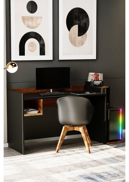 Çalışma Masası 155X60CM Yan Konsollu Çalışma Masası | Masa | Oyuncu Masası | Ofis Masası | Masa