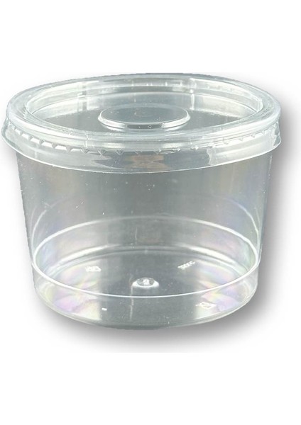 Kapaklı Sert Plastik Tatlı Kasesi Magnolya Kabı 250ML