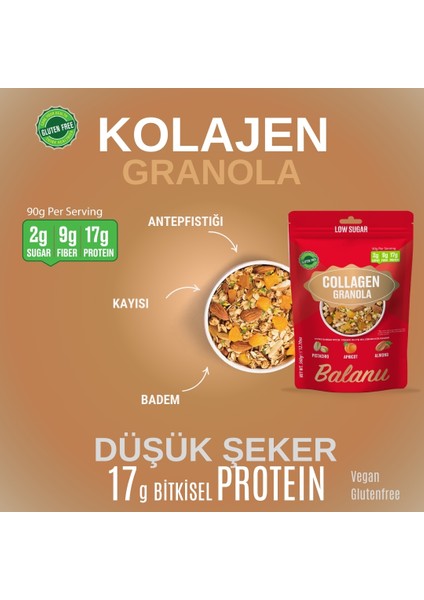 Protein & Keto & Kolajen Granola Seti 360 gr x 3 Adet