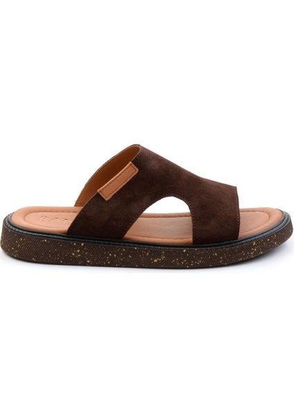 Kahve Leather Erkek Terlik E04801043002