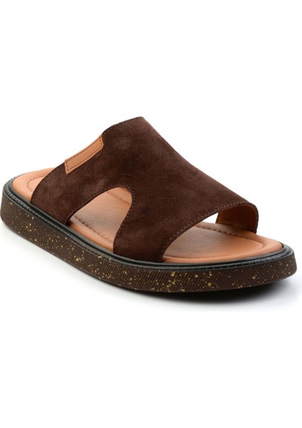 Kahve Leather Erkek Terlik E04801043002