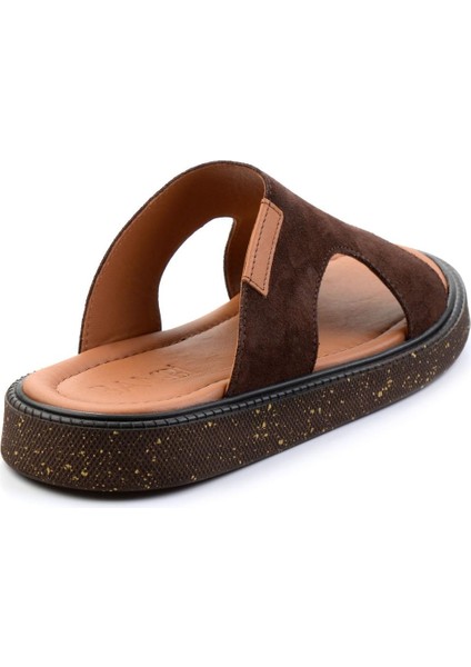Kahve Leather Erkek Terlik E04801043002