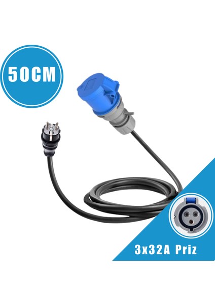 7,4kW Elektrikli Araç Şarj Cihazı için 50Cm Ev Tipi Fişli Dönüştürücü Adaptör