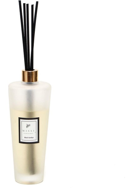 400 ml Buzlu Konik Cam Black Vanilya Oda Kokusu