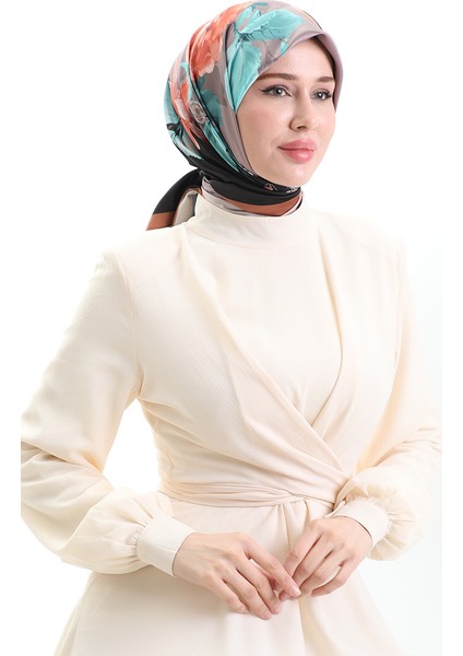 Karaca Rayon Eşarp 81050-12 Siyah Hardal