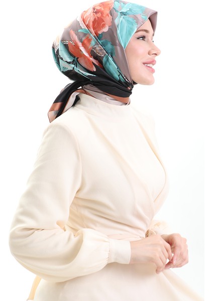 Karaca Rayon Eşarp 81050-12 Siyah Hardal