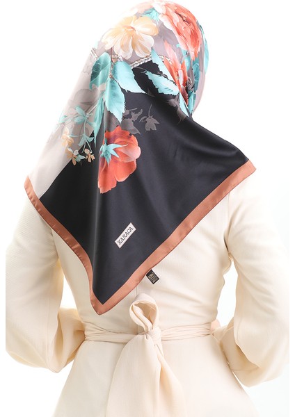 Karaca Rayon Eşarp 81050-12 Siyah Hardal