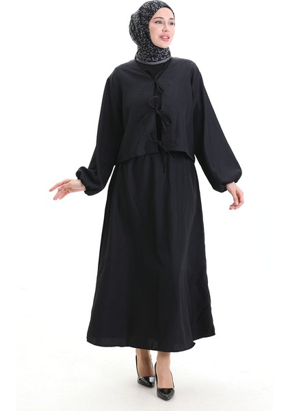 Bağcık Detaylı Bluz Etek Ikili Takım 2066-01 Siyah fiyatları