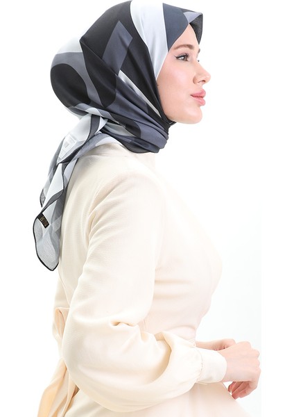 Karaca Soft Eşarp 81056-06 Siyah Gri
