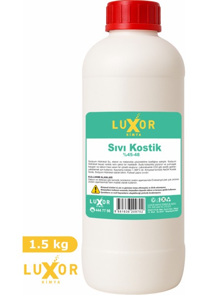 Kimya Sıvı Kostik % 45-48 1,5 kg