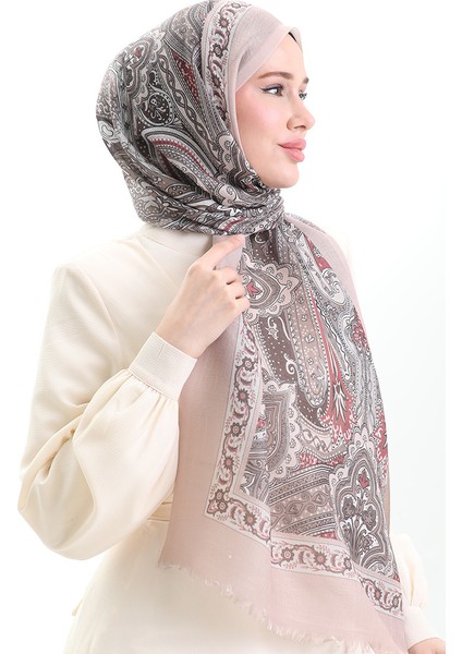 Etnik Desen Koton Şal 90184-06 Pudra Haki fiyatları