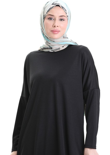 Mevsimlik Sade Rahat Kesim Tunik 8752-01 Siyah modelleri