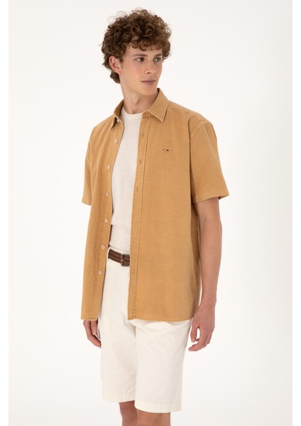 Erkek Camel Gömlek Kısa Kollu 50304955-VR015 modelleri
