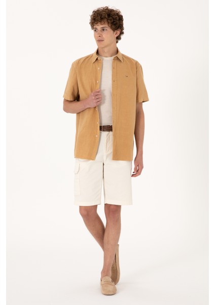 Erkek Camel Gömlek Kısa Kollu 50304955-VR015 fırsatları