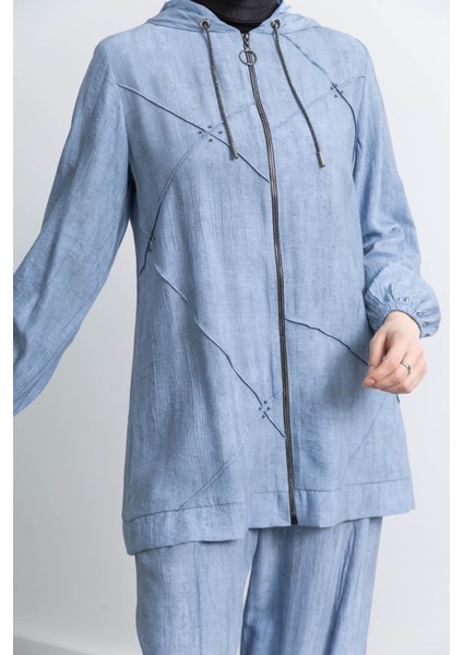 5027 Ceketli Pant. Takım - Mavi indirimleri