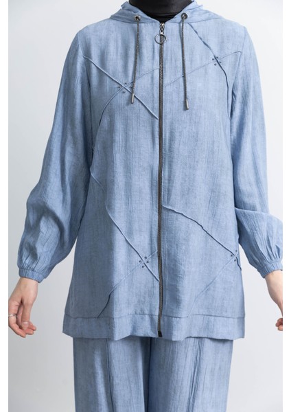 5027 Ceketli Pant. Takım - Mavi