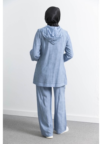 5027 Ceketli Pant. Takım - Mavi
