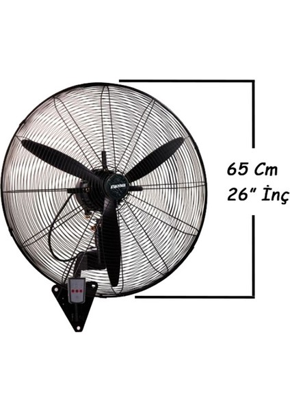 26 Inç Sanayi Tipi Kumandalı Vantilatör 65 cm