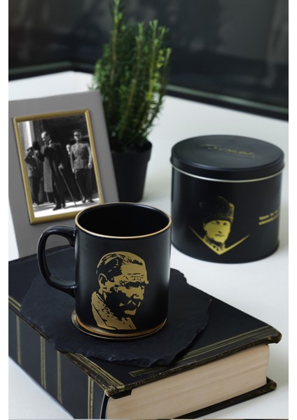 Gold Ay Yıldız Özel Teneke Kutulu Atatürk Kupa 10 cm