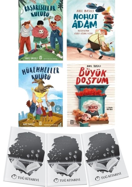 Başarısızlar Kulübü-Nohut Adam-Mükemmeller Kulübü-Büyük Dostum 4lü Set Anıl Basılı + Hediyeli