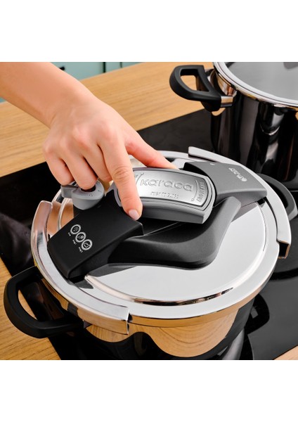 Perfect Gray İndüksiyon Tabanlı Düdüklü Tencere Seti 4+6 Litre