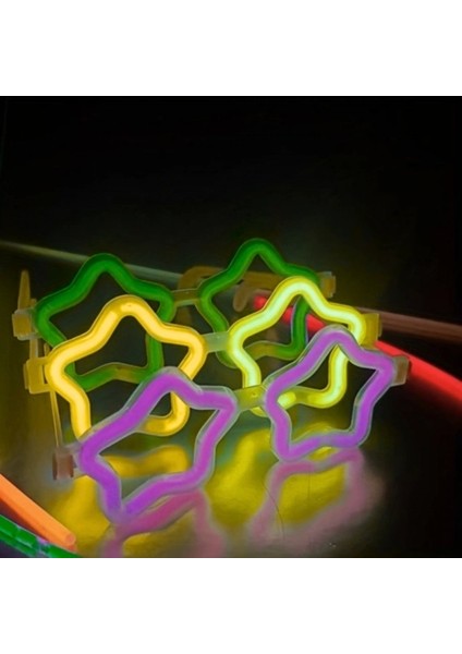 Yıldız Glow Partisi Gözlüğü 12 Adet fırsatları