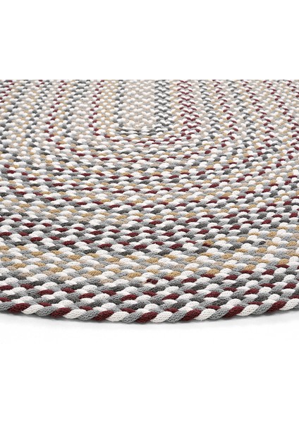 Glenn 616 Renkli Oval Halı Paspas Örgü Hasır Kilim Yolluk Dekoratif Mutfak Balkon Banyo Halısı