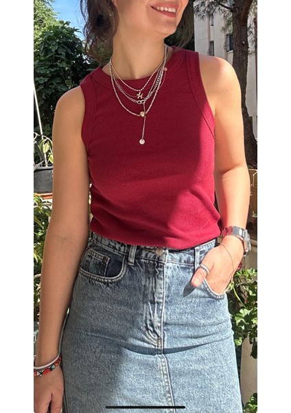 Kadın Bordo Atlet modelleri