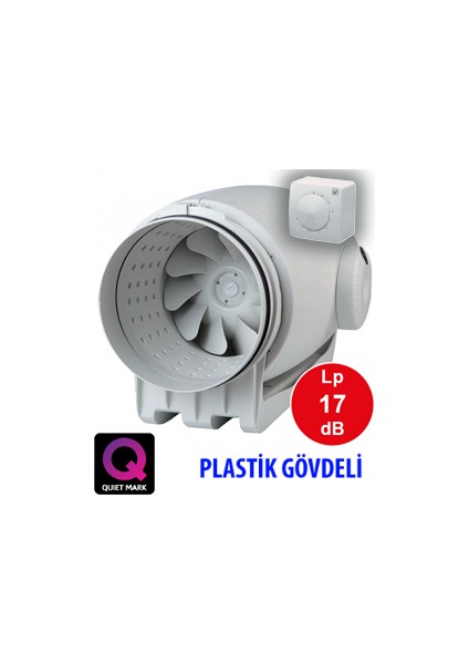 Soler&palau TD-250/100 Silent Susturuculu Kanal Tipi Fan - 240M3/H (Hız Anahtarı Dahil)