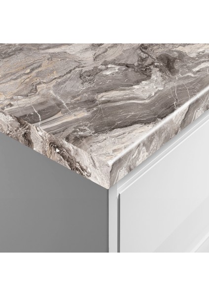 Laminat Mutfak Tezgah, Mermer Desenli Mat Yüzey 180CM, Ars 523 M