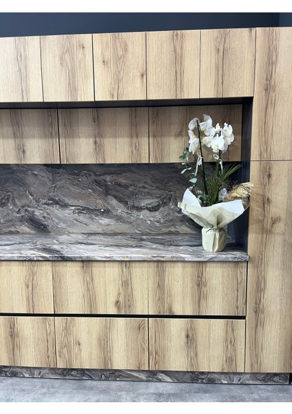 Laminat Mutfak Tezgah, Mermer Desenli Mat Yüzey 180CM, Ars 523 M modelleri