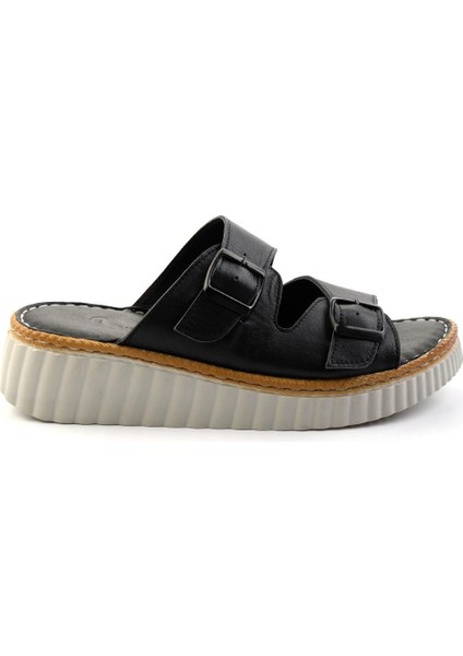 Siyah Leather Kadın Terlik K04281030903