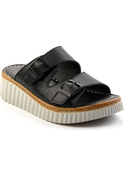 Siyah Leather Kadın Terlik K04281030903 fiyatları